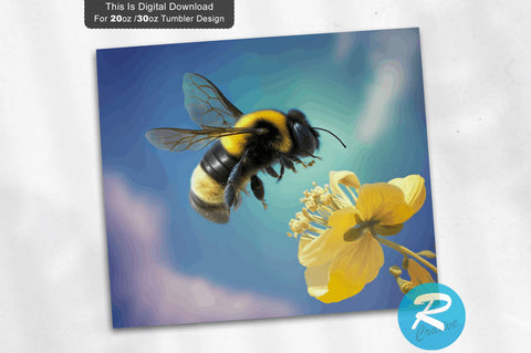 Flying Bee 20 oz / 30 oz Tumbler PNG Sublimation Regulrcrative 