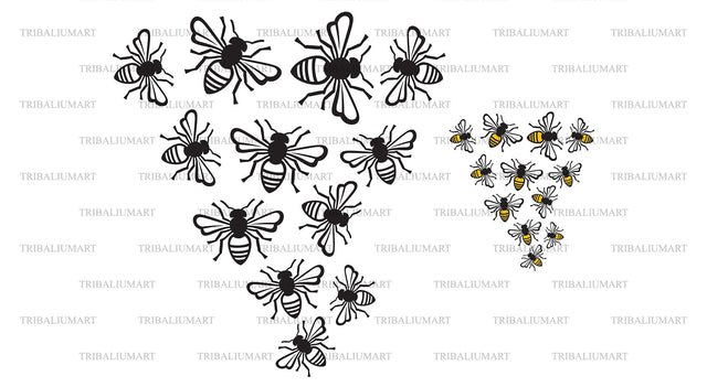 Flying bee SVG TribaliumArtSF 