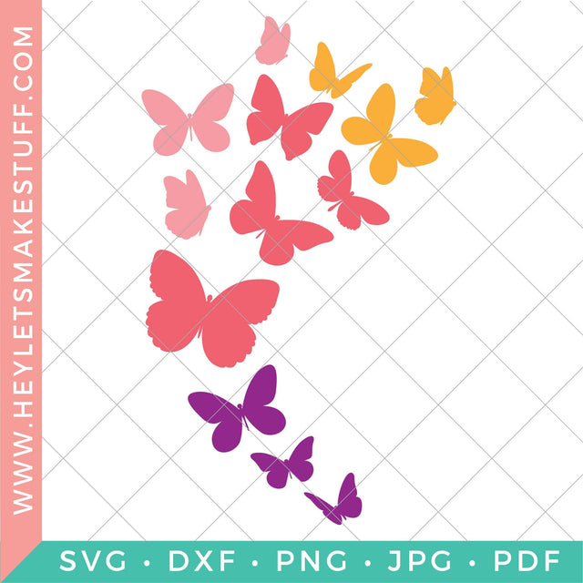 Flying Butterflies SVG Hey Let's Make Stuff 