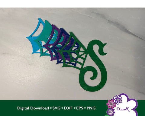 Flying Dragon Wing Alphabet SVG | Multilayered Jewel-Colored SVG DawnKDesigns 