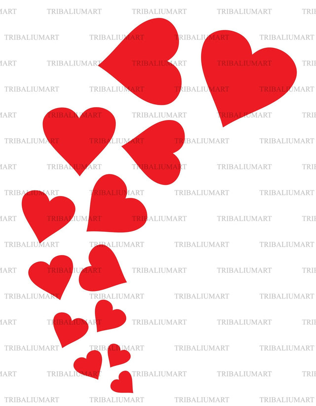 Flying hearts SVG TribaliumArtSF 