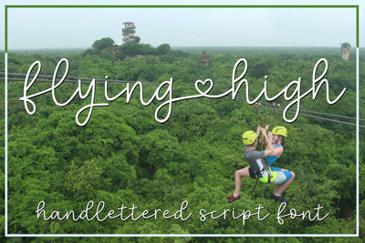 Flying High - A handlettered script font Font Stacy's Digital Designs 