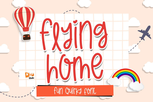 Flying Home Font Dm Letter Studio 