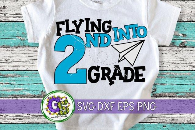 Flying Into 2nd Grade-SVG DXF EPS PNG SVG Greedy Stitches 
