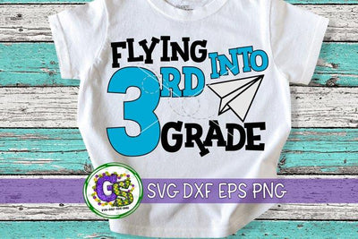 Flying Into 3rd Grade-SVG DXF EPS PNG SVG Greedy Stitches 