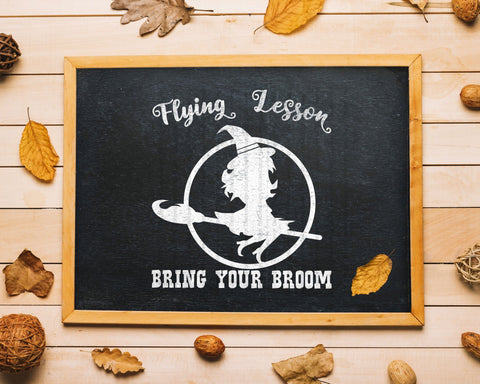 Flying Lesson Bring Your Broom - SVG, PNG, DXF, EPS SVG Elsie Loves Design 