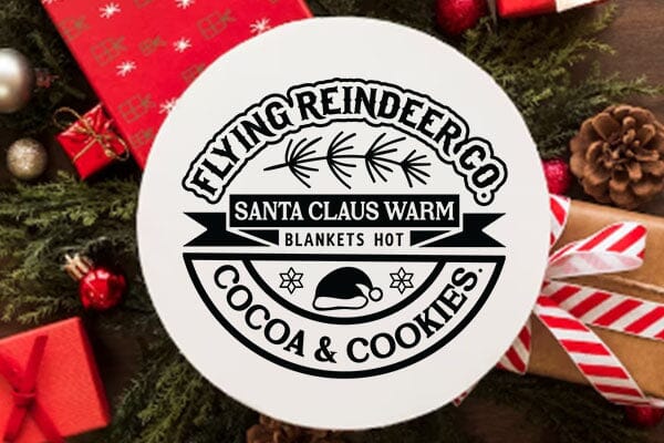 Flying reindeer co. santa claus warm blankets hot cocoa & cookies 2 SVG Angelina750 
