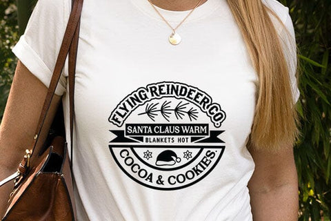 Flying reindeer co. santa claus warm blankets hot cocoa & cookies 2 SVG Angelina750 