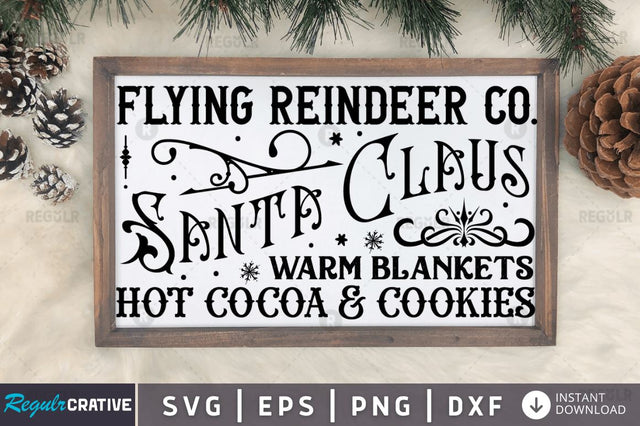 Flying reindeer co santa SVG SVG Regulrcrative 