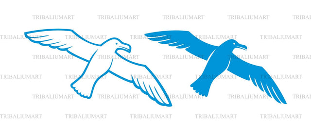 Flying seagull SVG TribaliumArtSF 