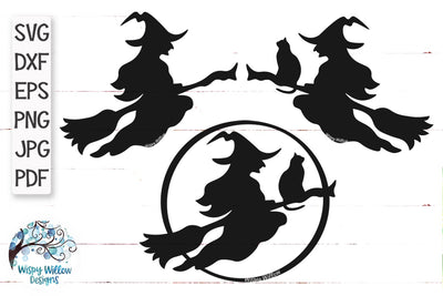 Flying Witch SVG Bundle SVG Wispy Willow Designs 