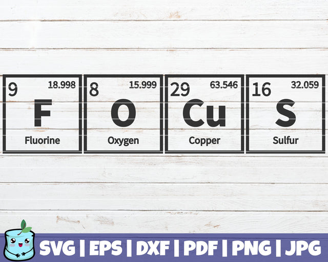 Focus Periodic Table SVG MintyMarshmallows 