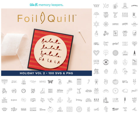 Foil Quill Holiday SVG Design and Phrase Bundle (Vol 2) SVG We R Memory Keeper's Foil Quill 