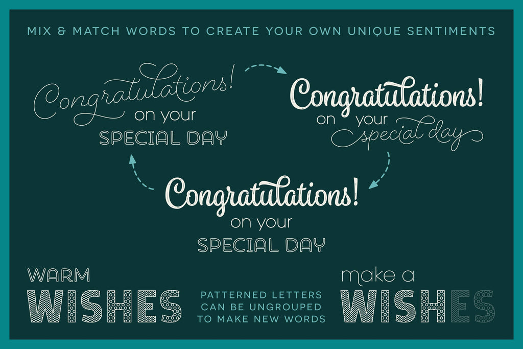 Foil Quill Mix & Match Sentiments Bundle | Single Line Sketch files SVG ...