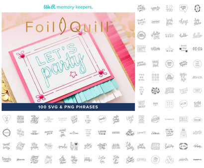 Foil Quill Phrases, Quotes, and Sayings Bundle (100 SVGs) SVG We R Memory Keeper's Foil Quill 