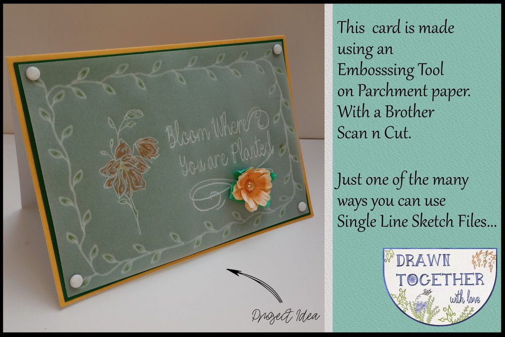 Single Line Embossing Pattern Foil Quill | Single Line | Embossing - Bloom Where you're Planted - So ...
