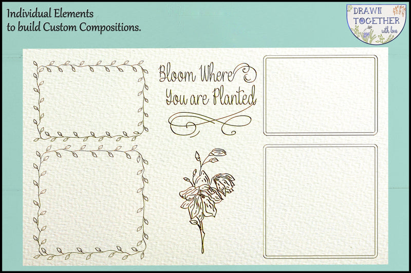 Foil Quill Single Line Embossing Bloom Where you're Planted So