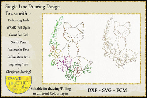 Foil Quill | Single Line | Sketch - Fox 1 Sketch DESIGN DrawnTogether with love 