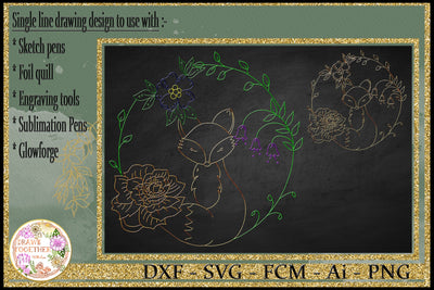 Foil Quill | Single Line | Sketch - Fox 2 Sketch DESIGN DrawnTogether with love 