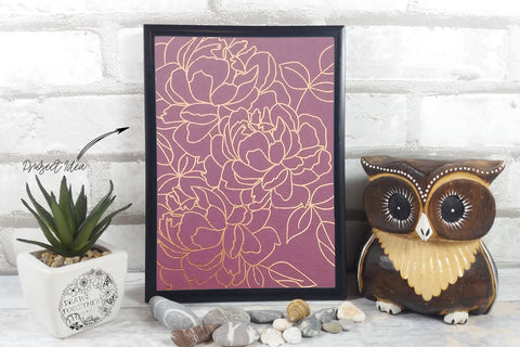 Foil Quill | Single Line | Sketch - Peony 2 Sketch DESIGN DrawnTogether with love 