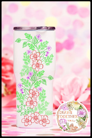 Foil Quill | Single Line | Sketch - Primrose and Ferns SVG DrawnTogether with love 