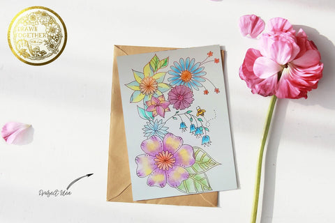 Foil Quill | Single Line | Sketch - Sketch Flowers Sketch DESIGN DrawnTogether with love 