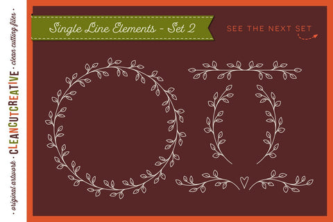 Foil Quill | Single Line | Sketch | SVG design elements wreaths dividers sentiments Sketch DESIGN CleanCutCreative 