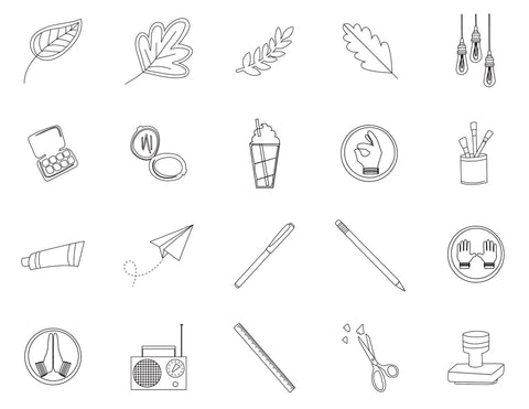 Foil Quill Sketch Bundle: 100 Doodles, Flowers, and Letters (Paige Evans Vol 1) SVG We R Memory Keeper's Foil Quill 