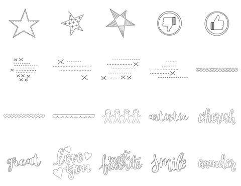 Foil Quill Sketch Bundle: 100 Doodles, Flowers, and Letters (Paige Evans Vol 1) SVG We R Memory Keeper's Foil Quill 