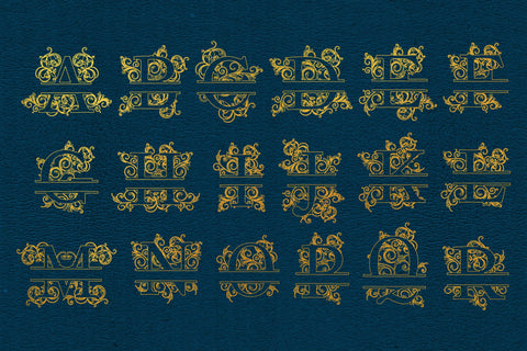 Foil Quill Split Letters, Single Line Letters, Split Letters SVG Pinoyart Kreatib 