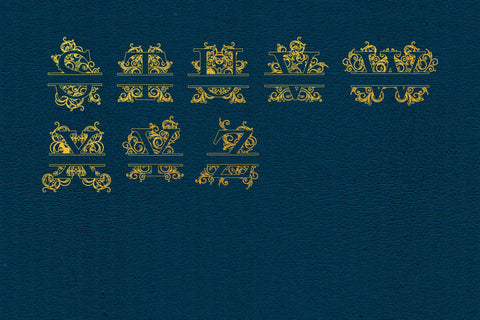 Foil Quill Split Letters, Single Line Letters, Split Letters SVG Pinoyart Kreatib 