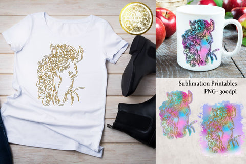 Foil Quill | Sublimation PNG | Cutting SVG - Bundle - Horse 1 SVG DrawnTogether with love 