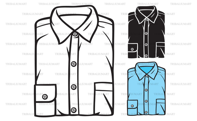 Folded shirt SVG TribaliumArtSF 