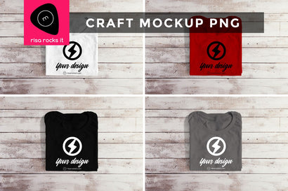 Folded Tee Craft PNG Mockup Mock Up Photo Risa Rocks It 