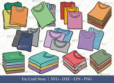 Folded Tshirt SVG, Polo Tshirt Clipart, Tshirt Icon Svg, Folded Clothes Svg, Man Dress Svg, Men Wear Svg, Fashion Svg, Polo Tshirt Bundle SVG ETC Craft 