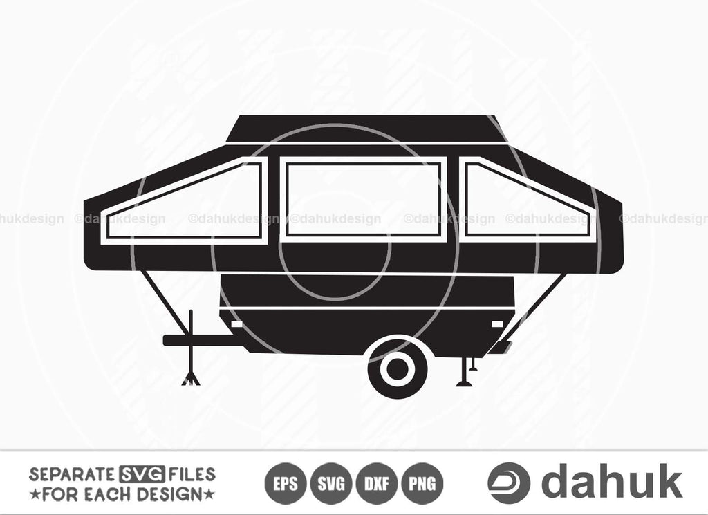 Folding Camping Trailer SVG, Camping Vector, Caper svg, Camping car svg ...