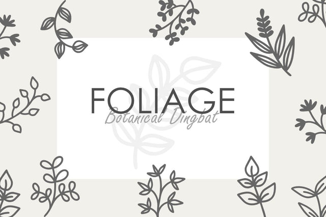 Foliage Font Masyafi Studio 