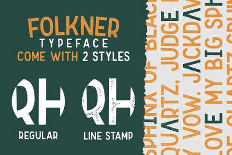 Folkner – Vintage Typeface Font Garisman Studio 