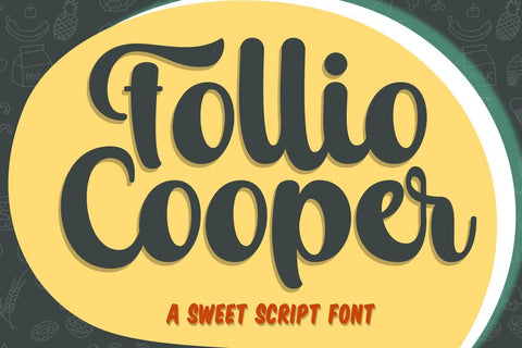 Follio Cooper - Bold Script Font Font Fallen Graphic Studio 