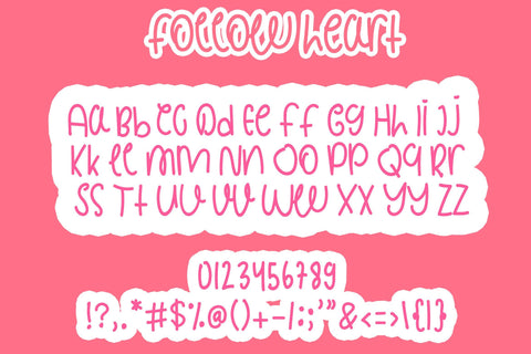 Follow Heart Font LetterdayStudio 
