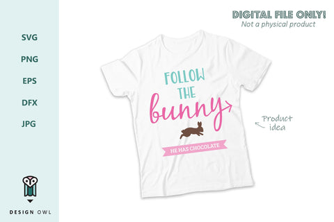 Follow the bunny SVG Design Owl 