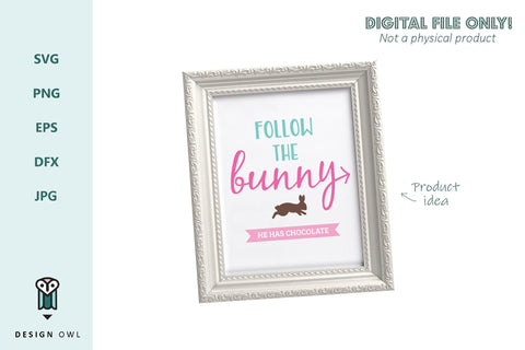 Follow the bunny SVG Design Owl 