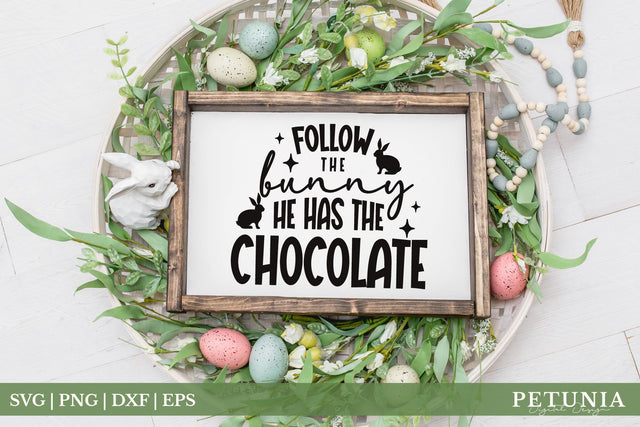 Follow The Bunny SVG | Funny Easter SVG SVG Petunia Digital Design 