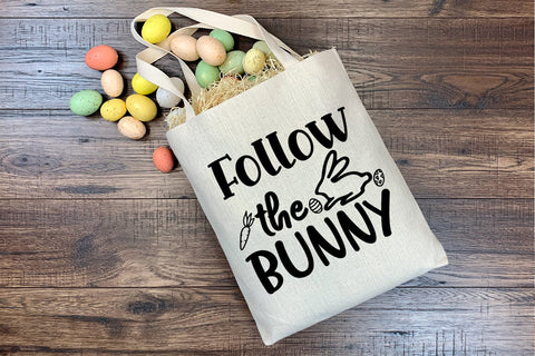Follow the Bunny SVG I Easter SVG I Easter Cut Files SVG Happy Printables Club 
