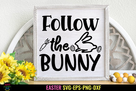 Follow the Bunny SVG I Easter SVG I Easter Cut Files SVG Happy Printables Club 
