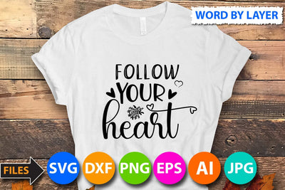 follow Your Heart SVG Cut File SVG BlackCatsMedia 