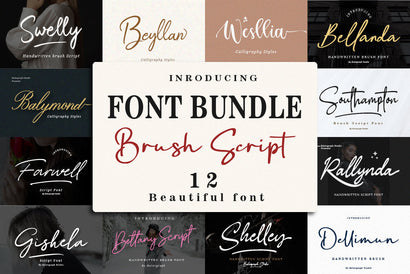Font Bundle - Handwritten Brush Script Font Balevgraph Studio 