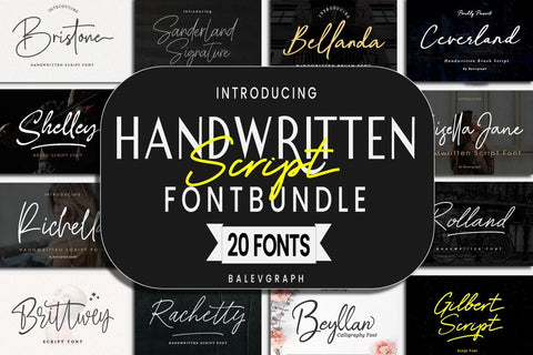 Font Bundle - Handwritten Script Font Font Balevgraph Studio 
