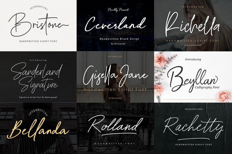 Font Bundle - Handwritten Script Font | So Fontsy