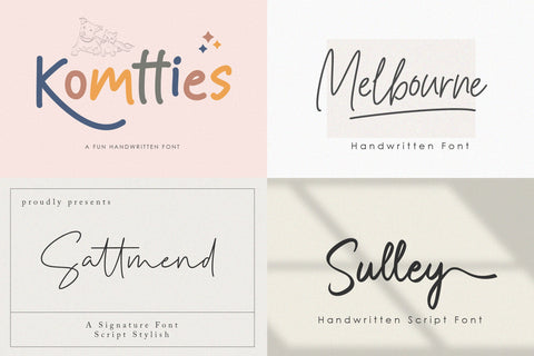 Font Bundle - Handwritten Series Font Balevgraph Studio 
